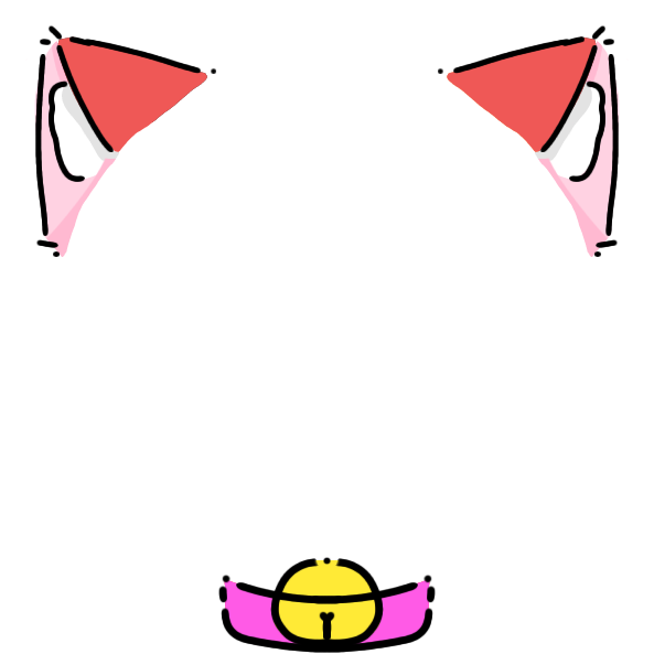 magneta red cat ears Decoration